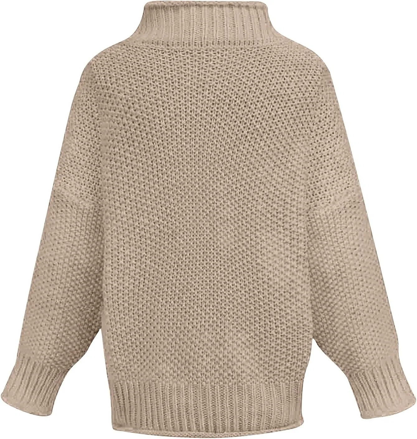 2023 Fall Sweaters for Women Oversized Chunky Knitted Sweater Batwing Sleeve Turtleneck Sweater Casual Pullover Tops