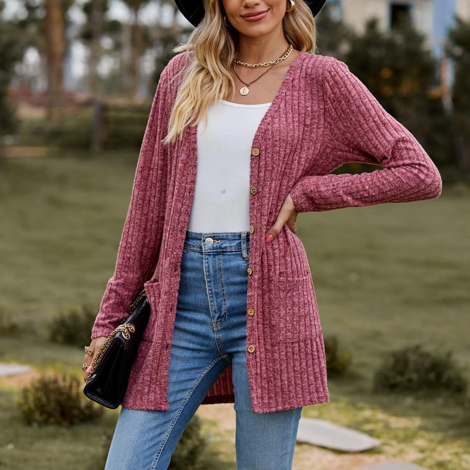 2023 Women's Open Front Cardigan Long Sleeve Draped Ruffles Soft Knit Sweaters Fall Lightweight Coat Trendy Jacket for Women