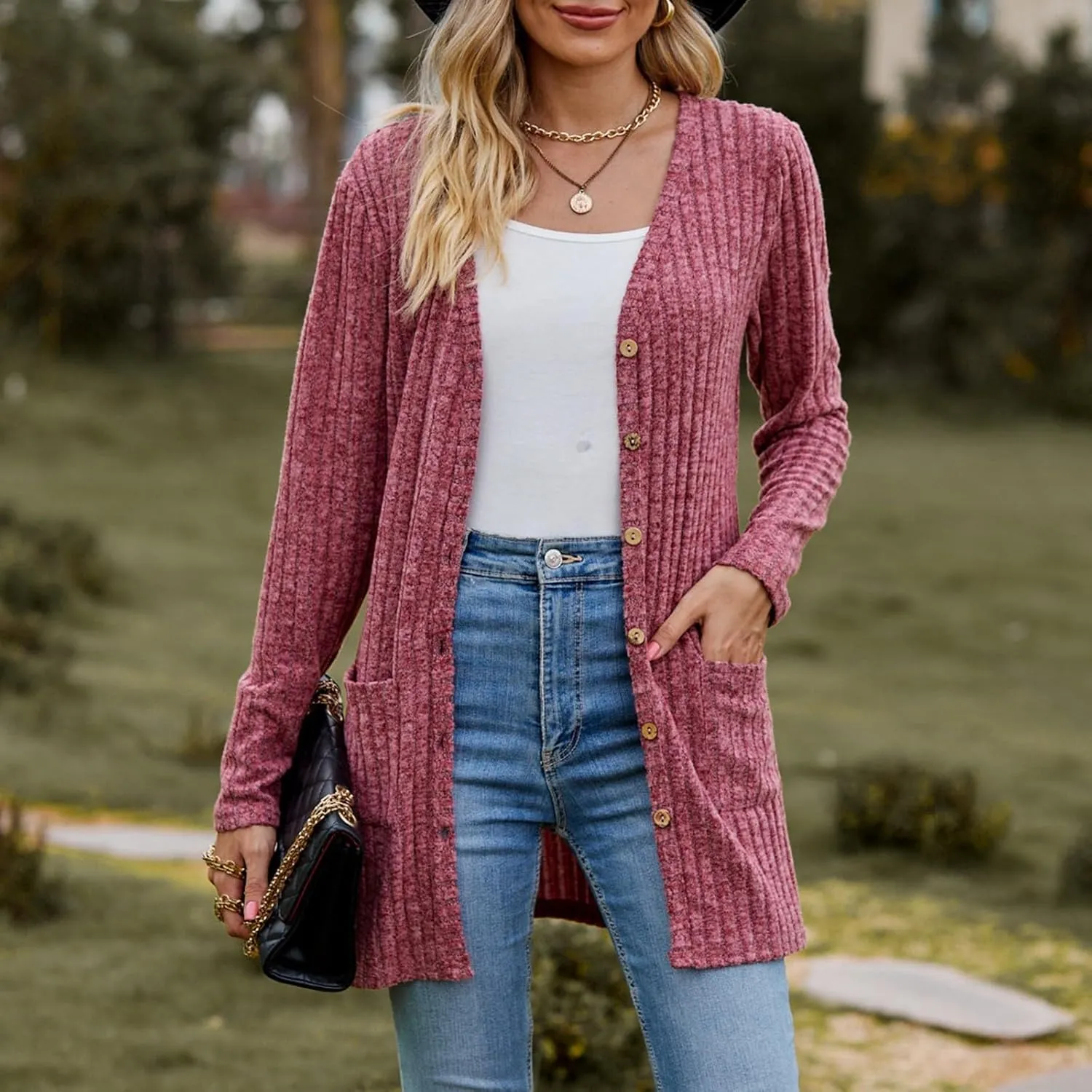 2023 Women's Open Front Cardigan Long Sleeve Draped Ruffles Soft Knit Sweaters Fall Lightweight Coat Trendy Jacket for Women