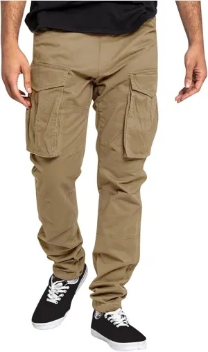 ADHOWBEW Mens Work Pants Outdoor Relaxed Fit Cargo Pockets Straight Elastic Pants