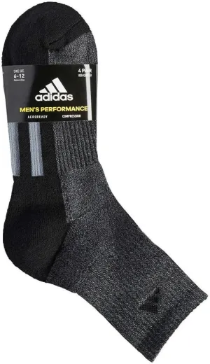 adidas Men's High Quarter Sock, 4-pack