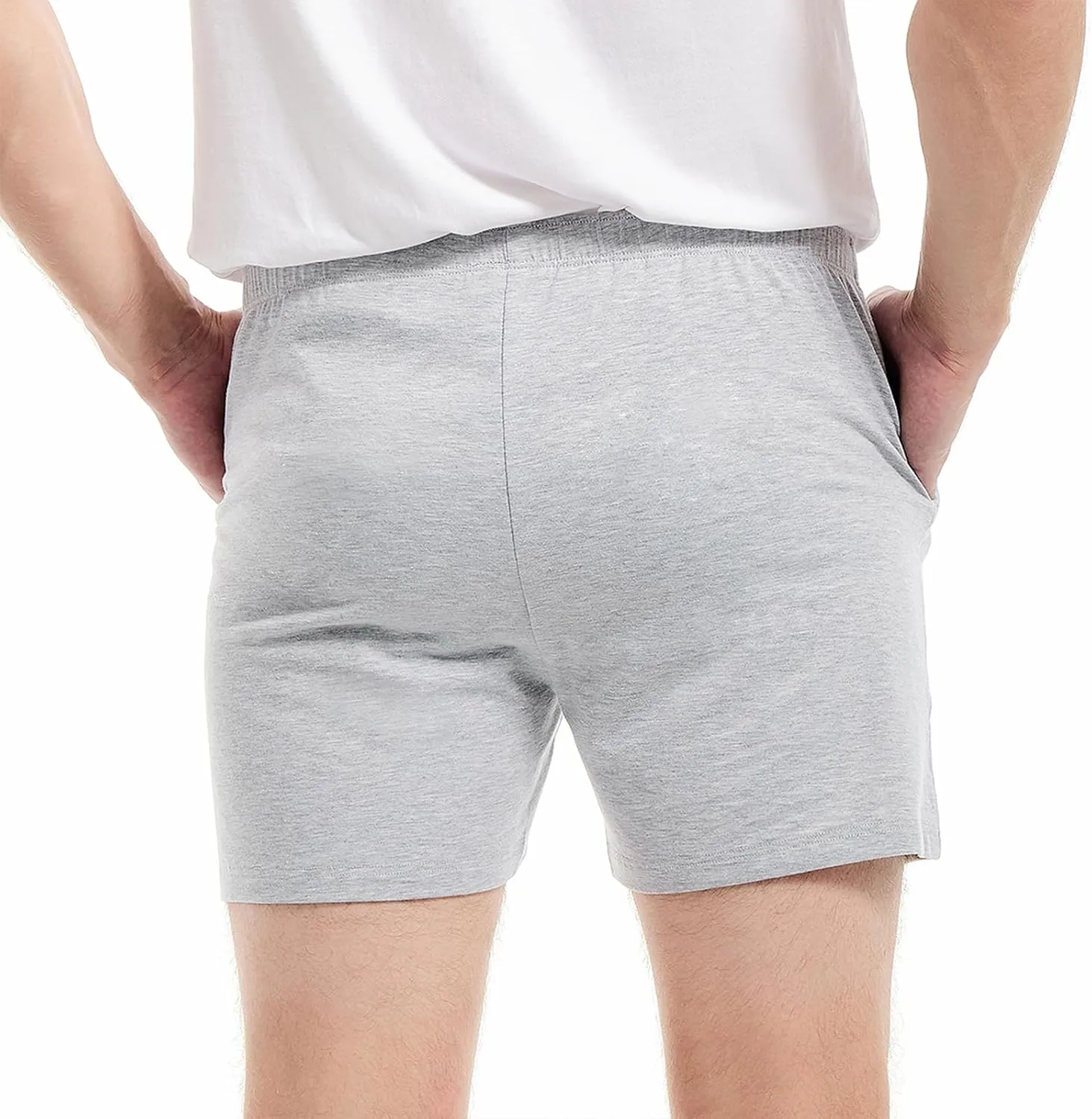 AIMPACT Mens Lounge Shorts Breathable Soft 4 Inch Lightweight Simple Active Shorts Sleep Bottoms