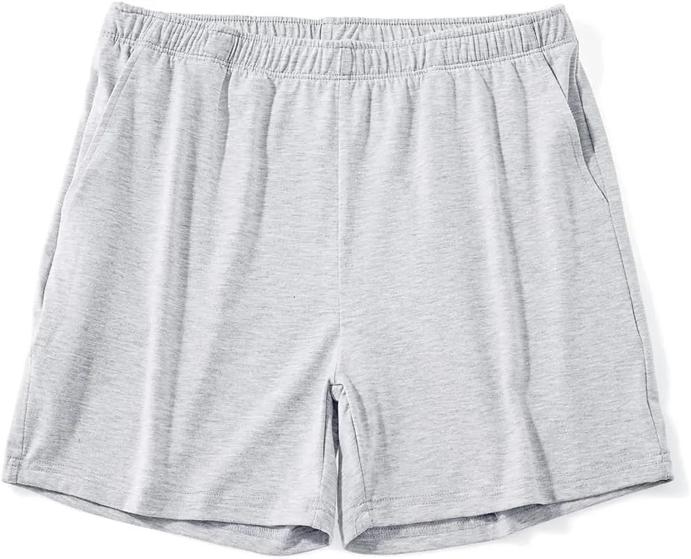AIMPACT Mens Lounge Shorts Breathable Soft 4 Inch Lightweight Simple Active Shorts Sleep Bottoms