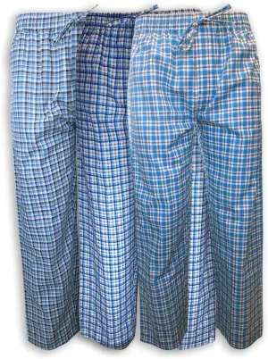 AMERICAN HEAVEN Men's 3 Pack Lounge Pajama Sleep Pants/Drawstring & Pockets Designer Woven Pant Bottoms