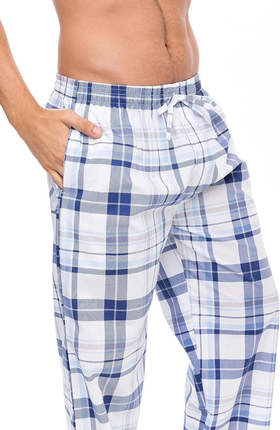 AMERICAN HEAVEN Men's 3 Pack Lounge Pajama Sleep Pants/Drawstring & Pockets Designer Woven Pant Bottoms