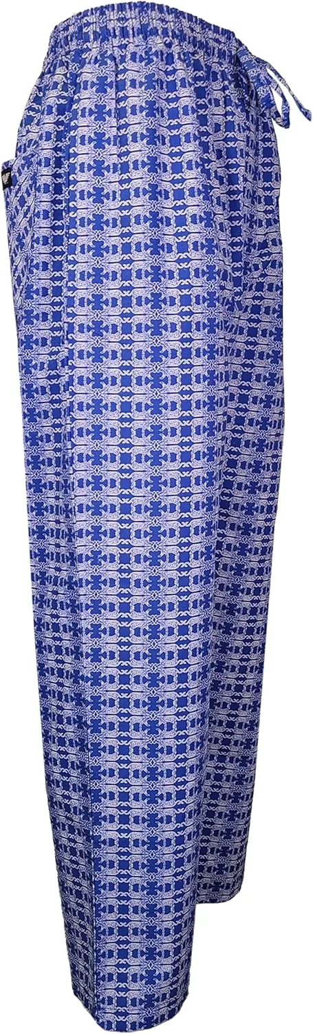 AMERICAN HEAVEN Men's 3 Pack Lounge Pajama Sleep Pants/Drawstring & Pockets Designer Woven Pant Bottoms