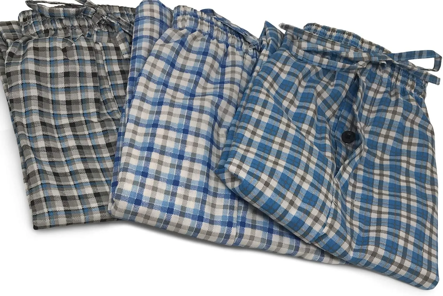 AMERICAN HEAVEN Men's 3 Pack Lounge Pajama Sleep Pants/Drawstring & Pockets Designer Woven Pant Bottoms