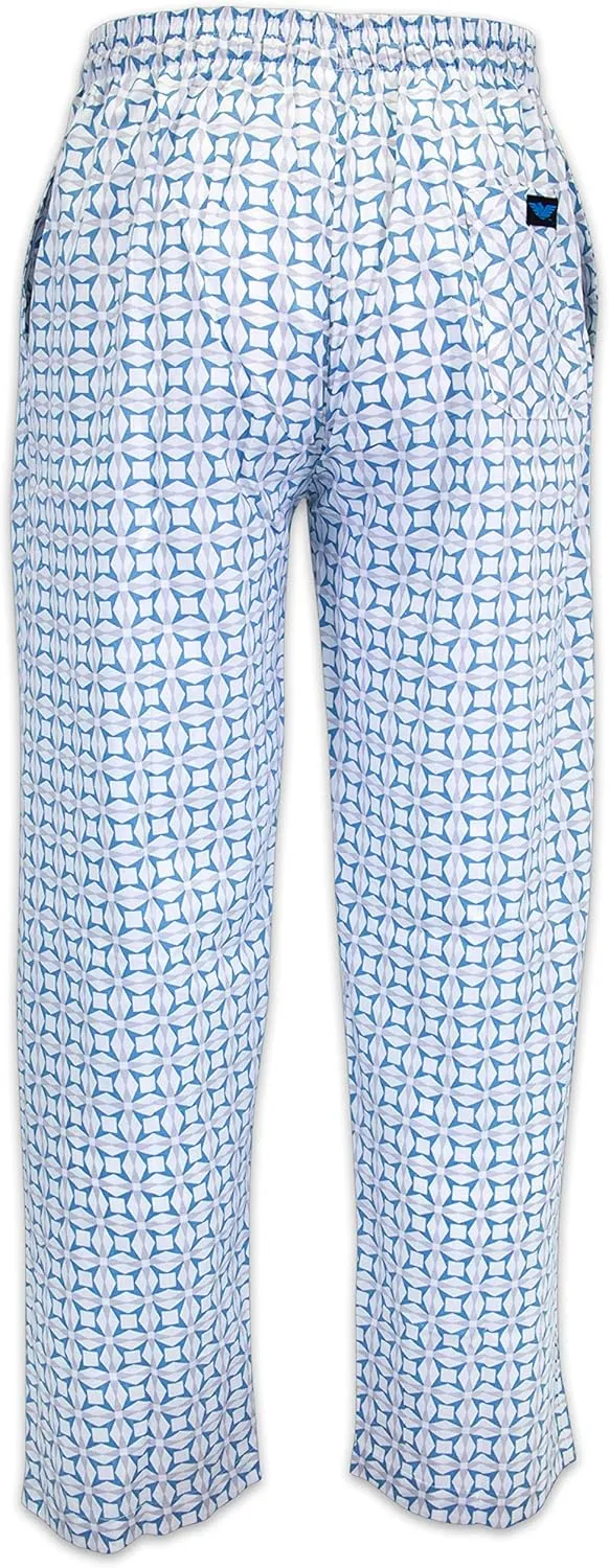AMERICAN HEAVEN Men's 3 Pack Lounge Pajama Sleep Pants/Drawstring & Pockets Designer Woven Pant Bottoms