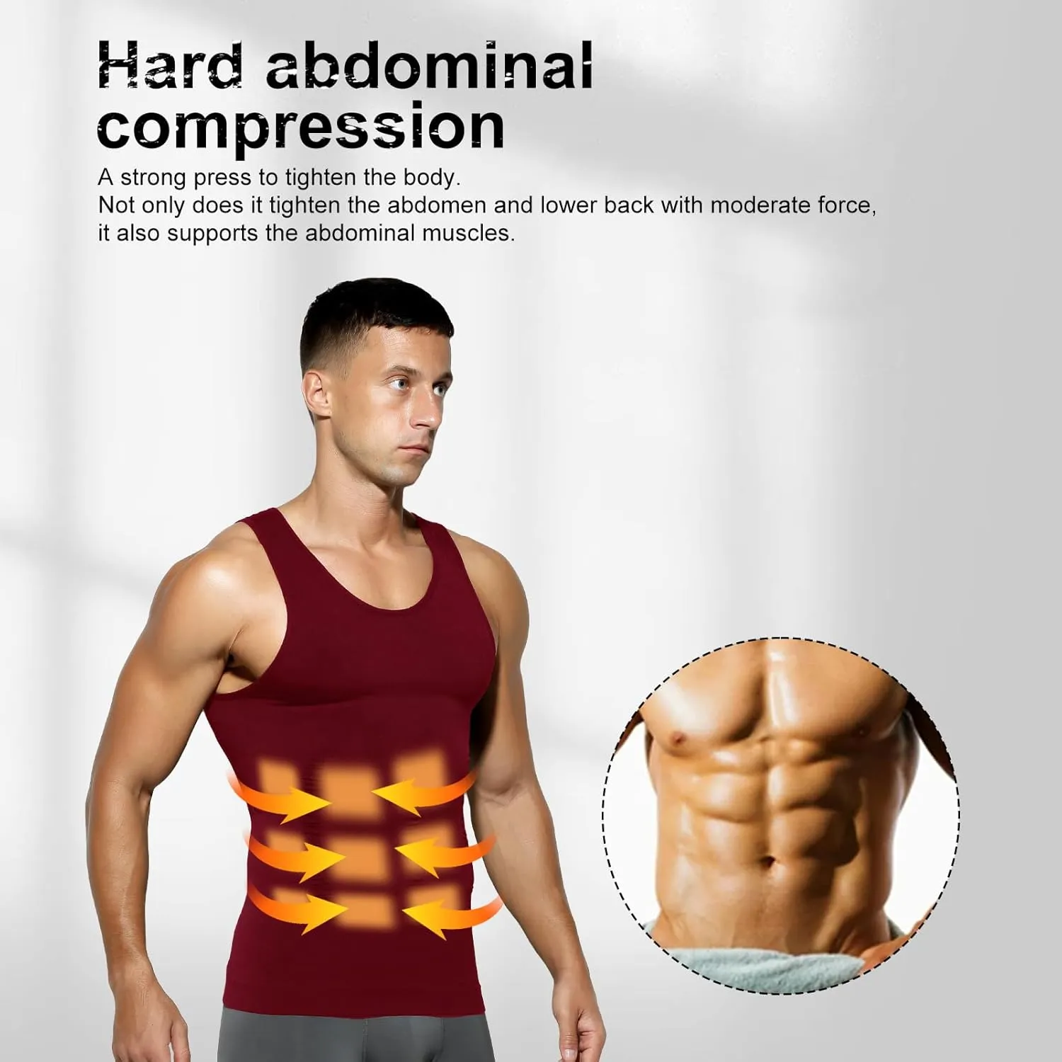 Arjen Kroos Men's Compression Muscle Undershirts Slimming Tank Top Shapewear Body Shaper 4 Pack