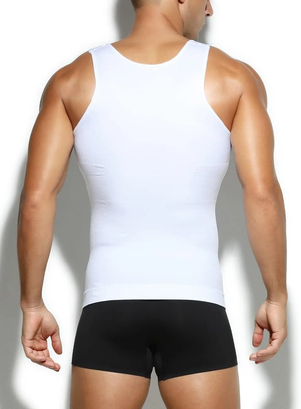 Arjen Kroos Men's Compression Muscle Undershirts Slimming Tank Top Shapewear Body Shaper 4 Pack