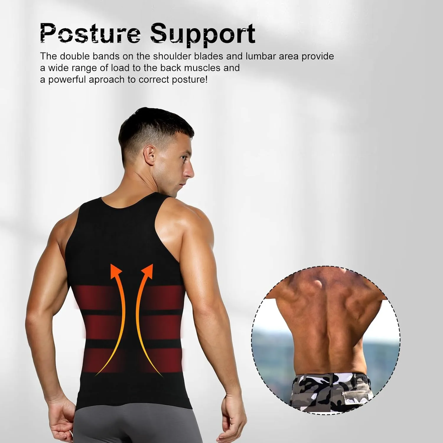 Arjen Kroos Men's Compression Muscle Undershirts Slimming Tank Top Shapewear Body Shaper 4 Pack