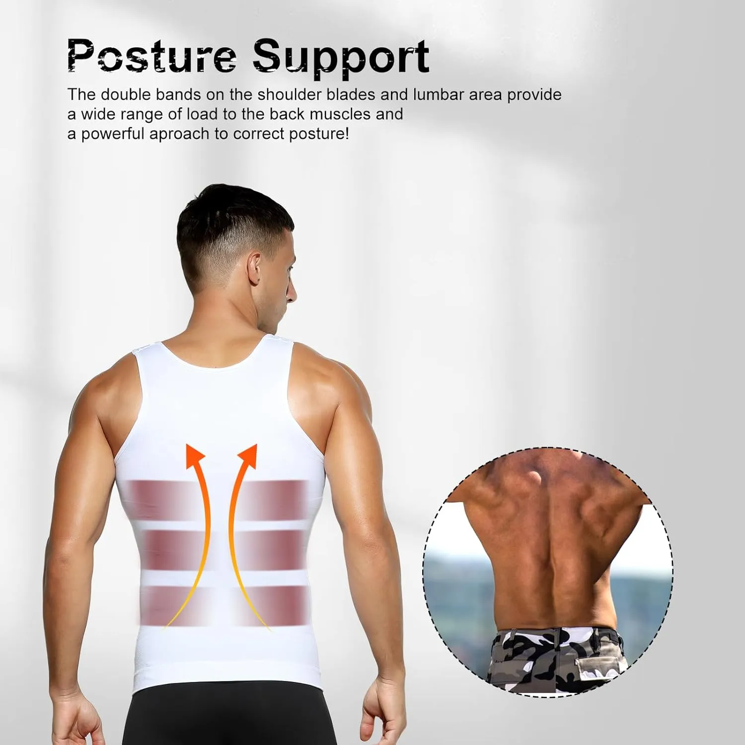 Arjen Kroos Men's Compression Muscle Undershirts Slimming Tank Top Shapewear Body Shaper 4 Pack