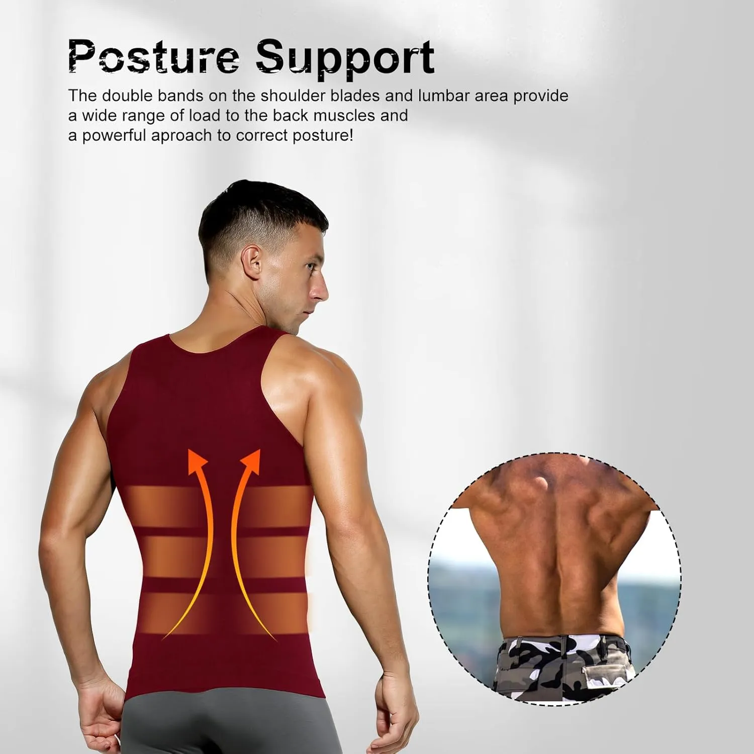 Arjen Kroos Men's Compression Muscle Undershirts Slimming Tank Top Shapewear Body Shaper 4 Pack