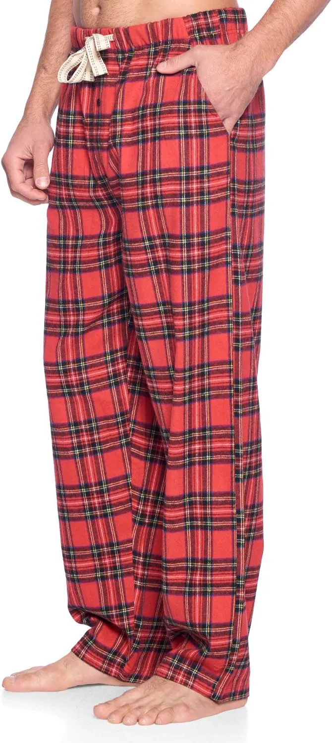 Ashford & Brooks Mens Super Soft Flannel Plaid Pajama Sleep Pants