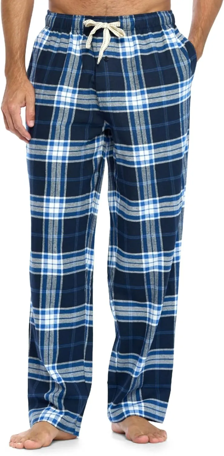 Ashford & Brooks Mens Super Soft Flannel Plaid Pajama Sleep Pants