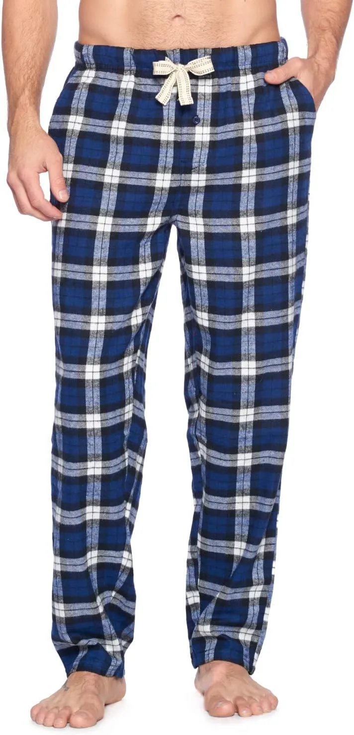 Ashford & Brooks Mens Super Soft Flannel Plaid Pajama Sleep Pants