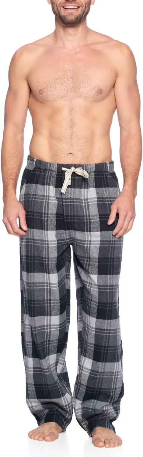 Ashford & Brooks Mens Super Soft Flannel Plaid Pajama Sleep Pants