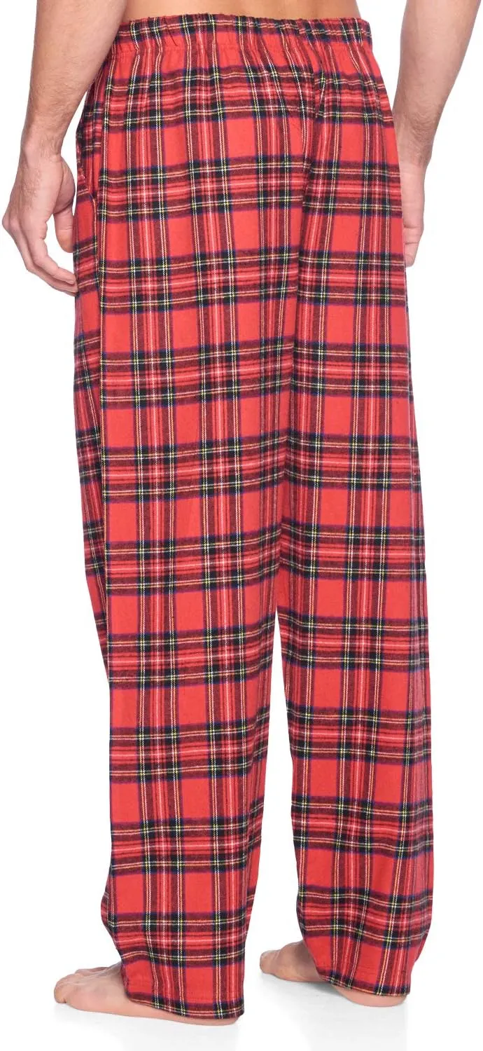 Ashford & Brooks Mens Super Soft Flannel Plaid Pajama Sleep Pants