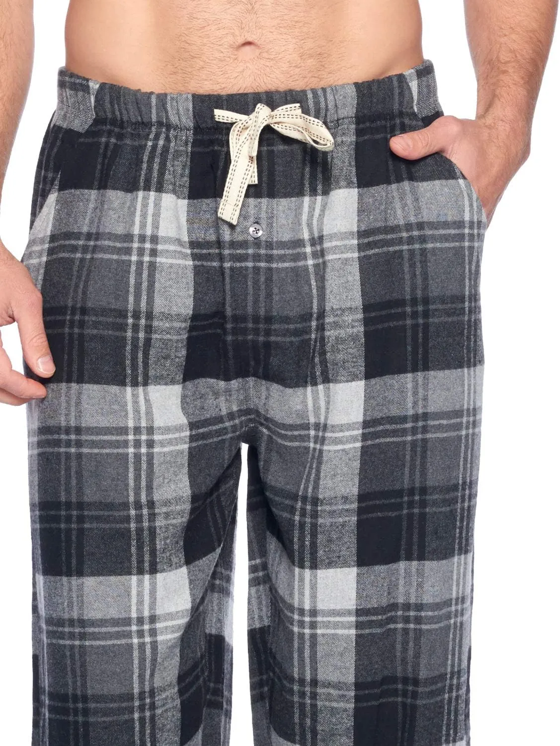Ashford & Brooks Mens Super Soft Flannel Plaid Pajama Sleep Pants
