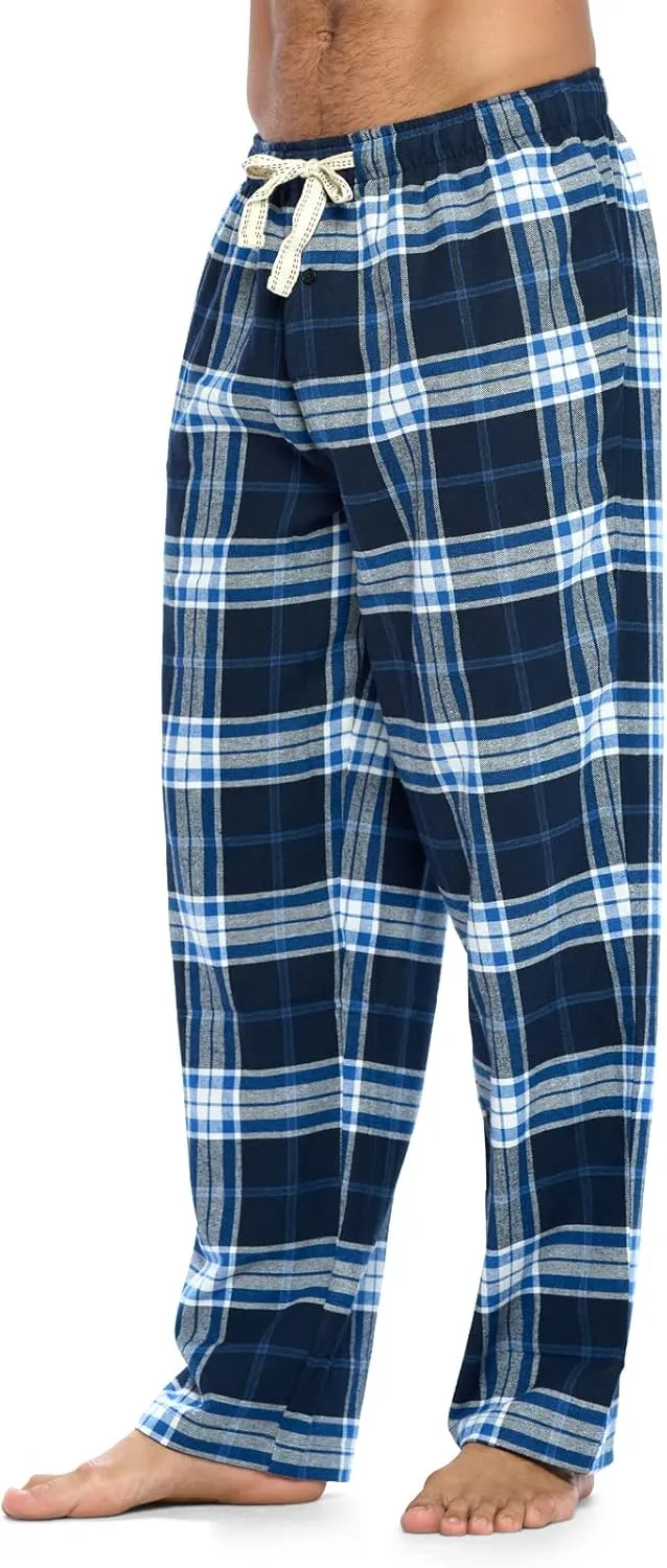 Ashford & Brooks Mens Super Soft Flannel Plaid Pajama Sleep Pants