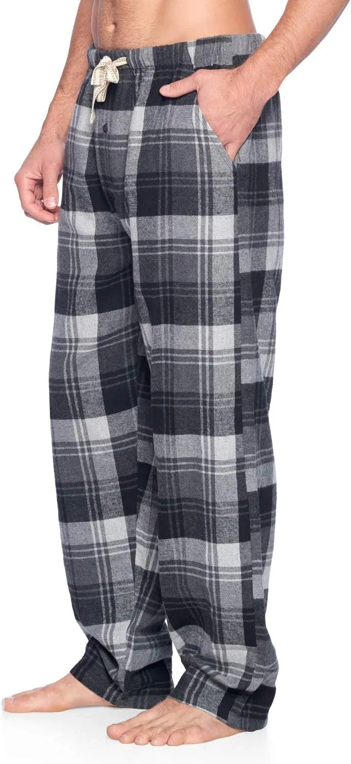 Ashford & Brooks Mens Super Soft Flannel Plaid Pajama Sleep Pants