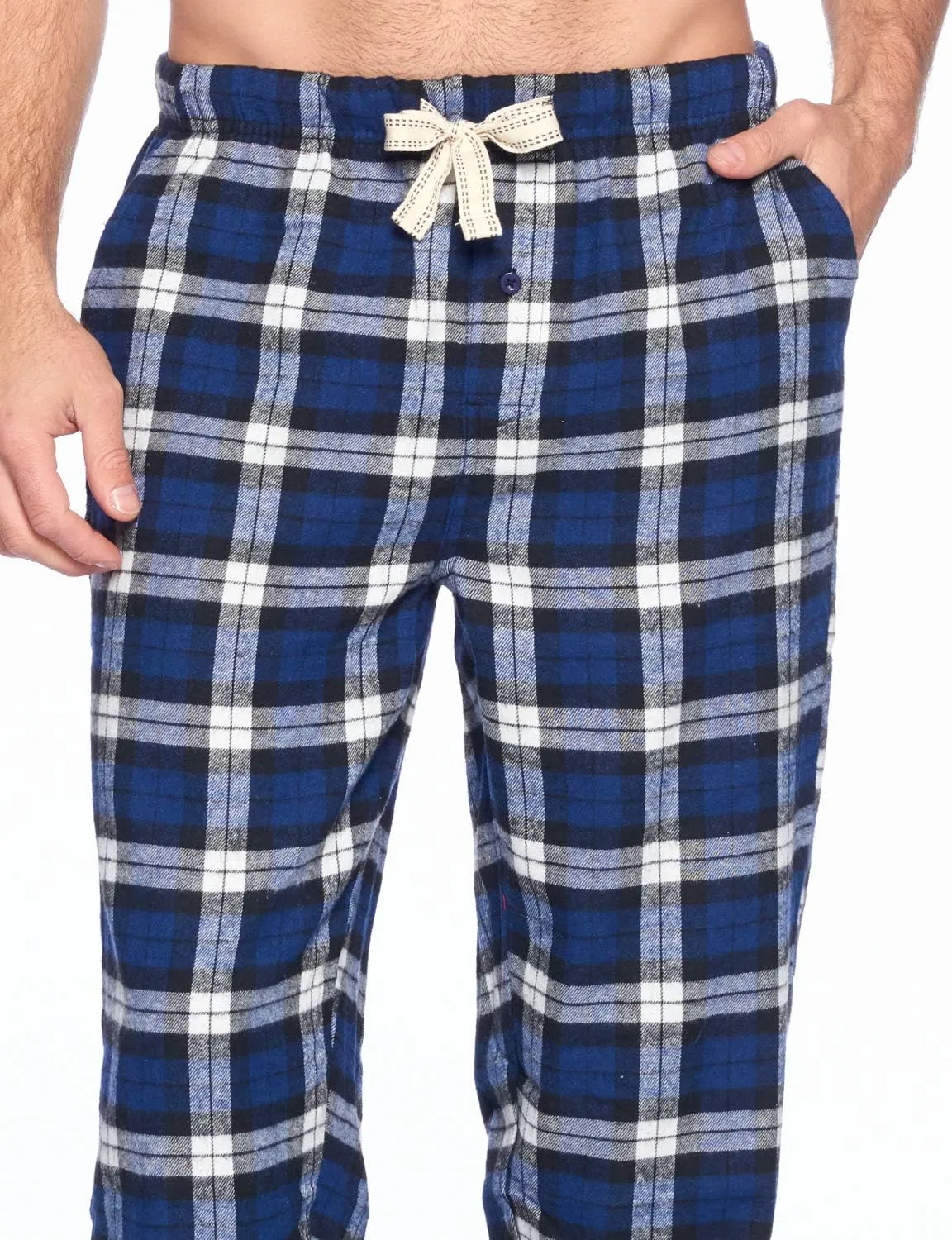 Ashford & Brooks Mens Super Soft Flannel Plaid Pajama Sleep Pants