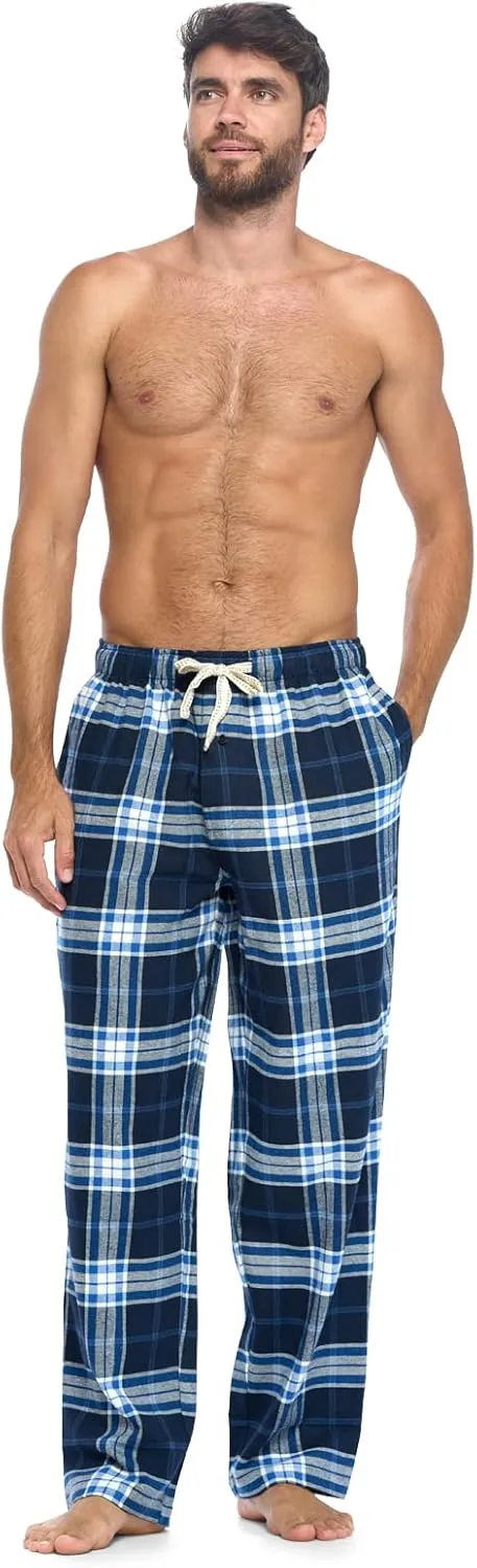 Ashford & Brooks Mens Super Soft Flannel Plaid Pajama Sleep Pants