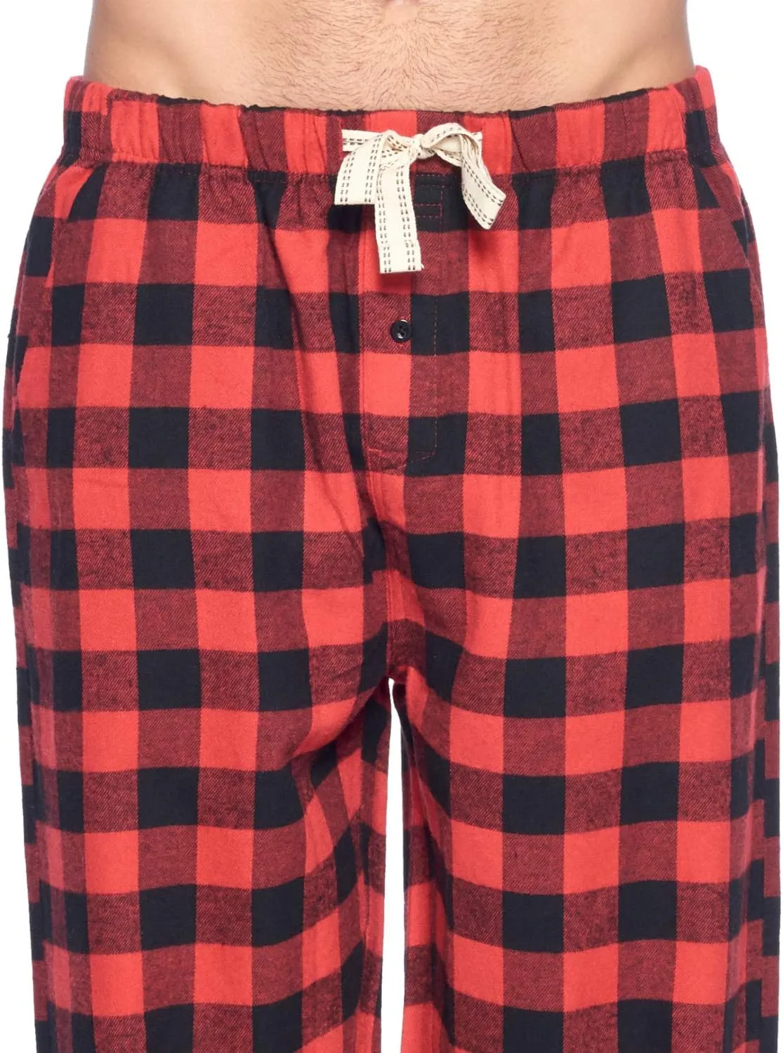 Ashford & Brooks Mens Super Soft Flannel Plaid Pajama Sleep Pants