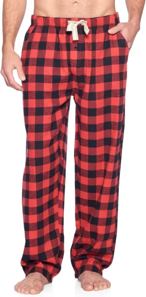 Ashford & Brooks Mens Super Soft Flannel Plaid Pajama Sleep Pants