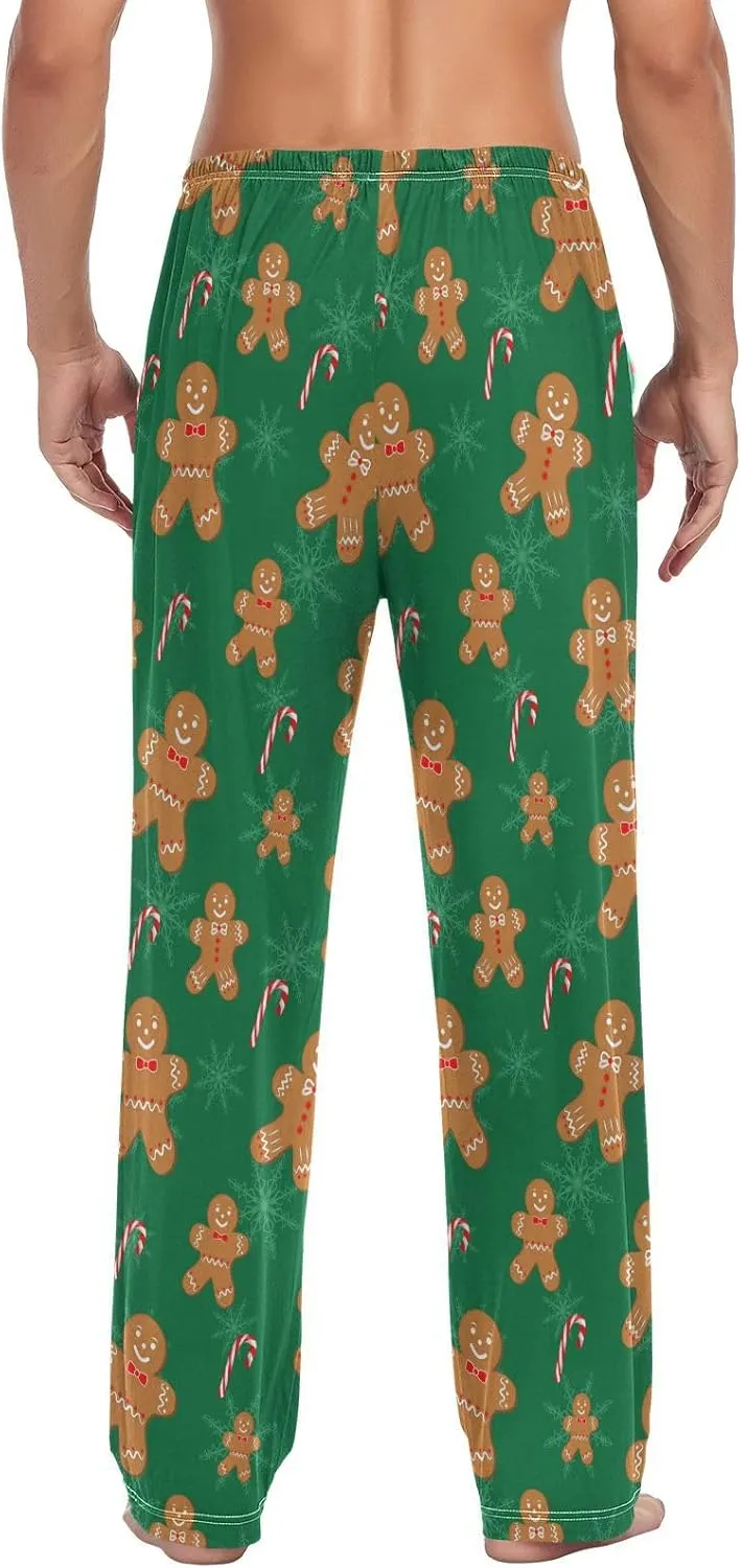 Aslsiy Christmas Men's Pajama Bottoms Soft Mens Sleep Pants Pajama Pants Winter Lounge PJ Pants