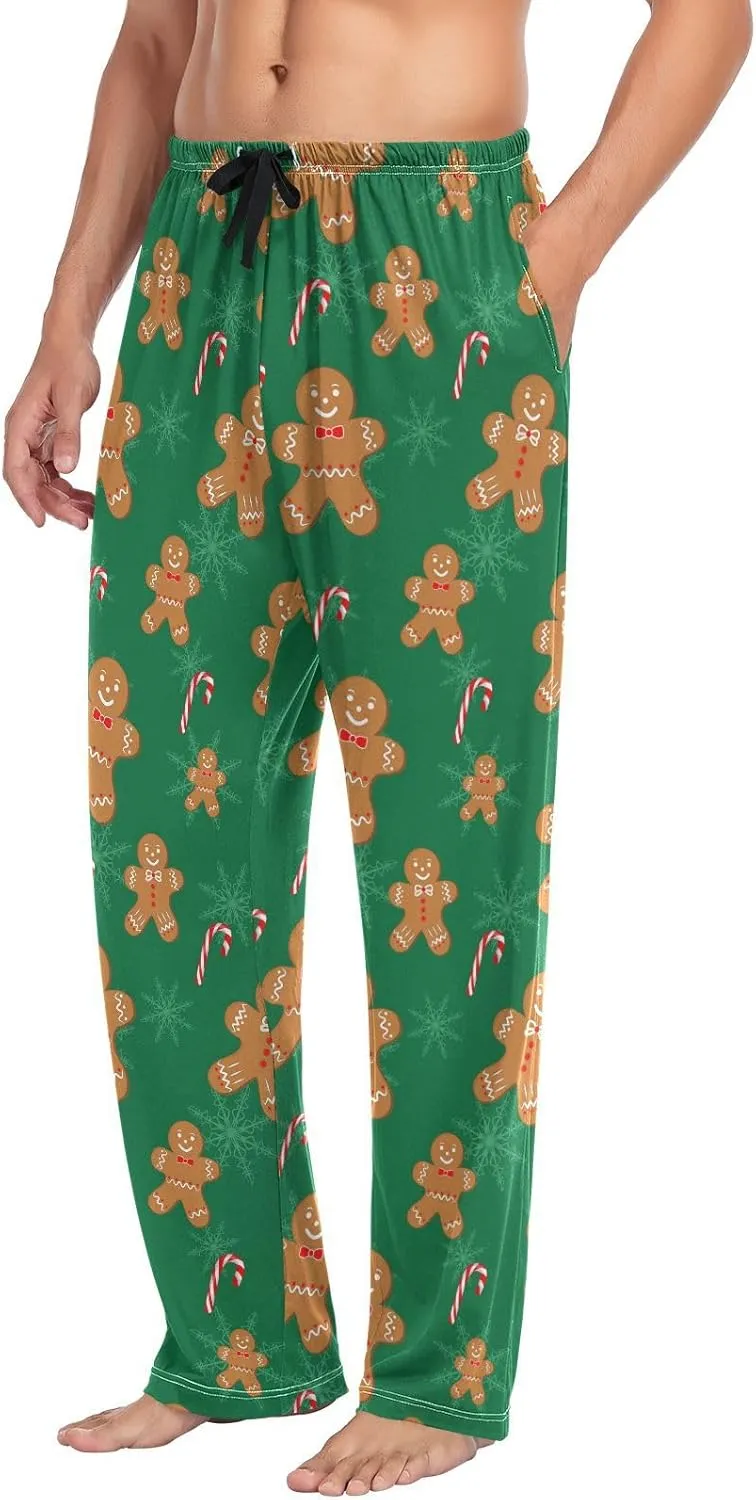 Aslsiy Christmas Men's Pajama Bottoms Soft Mens Sleep Pants Pajama Pants Winter Lounge PJ Pants