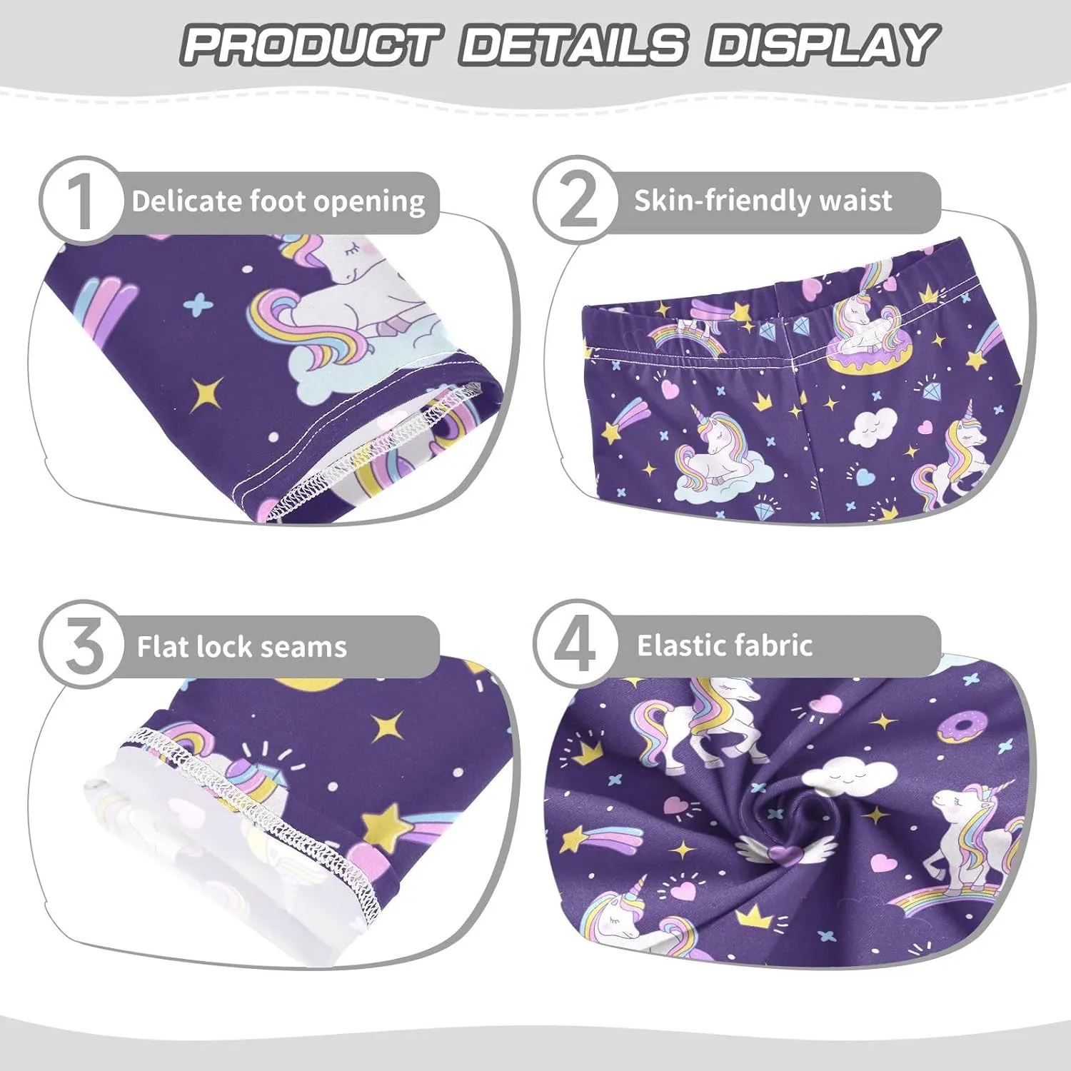 Aslsiy Girls Leggings Toddler Stretch Tights Pants Full Length Dance Yoga Pants Sleep Pants