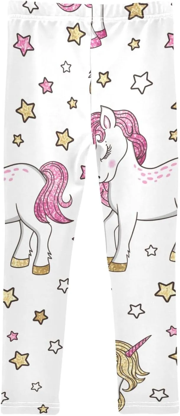 Aslsiy Girls Leggings Toddler Stretch Tights Pants Full Length Dance Yoga Pants Sleep Pants