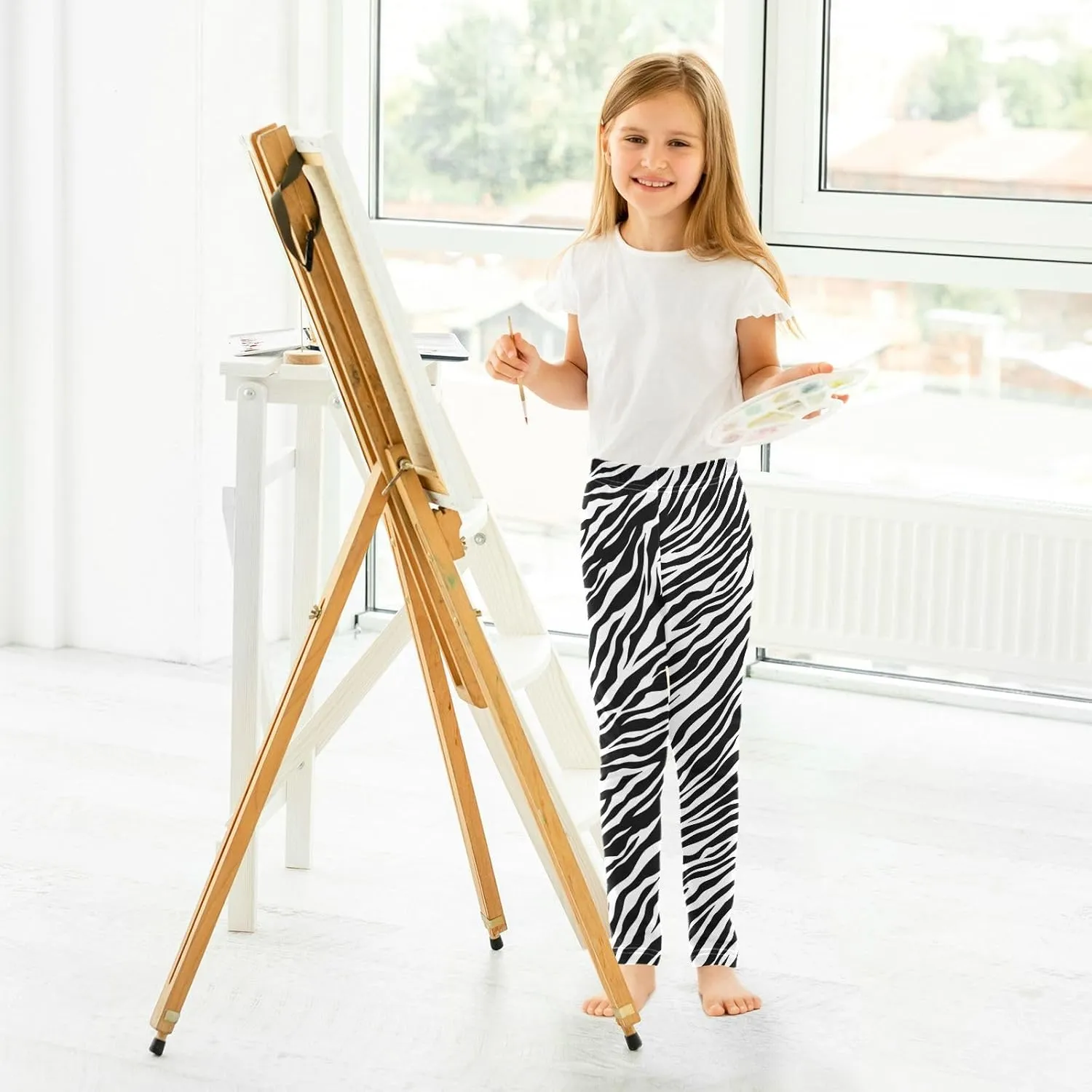 Aslsiy Girls Leggings Toddler Stretch Tights Pants Full Length Dance Yoga Pants Sleep Pants