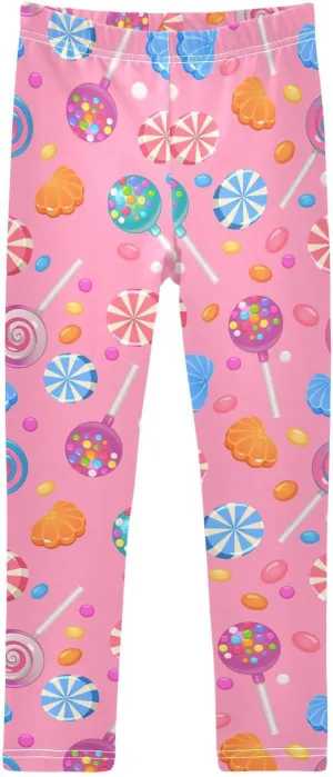 Aslsiy Girls Leggings Toddler Stretch Tights Pants Full Length Dance Yoga Pants Sleep Pants