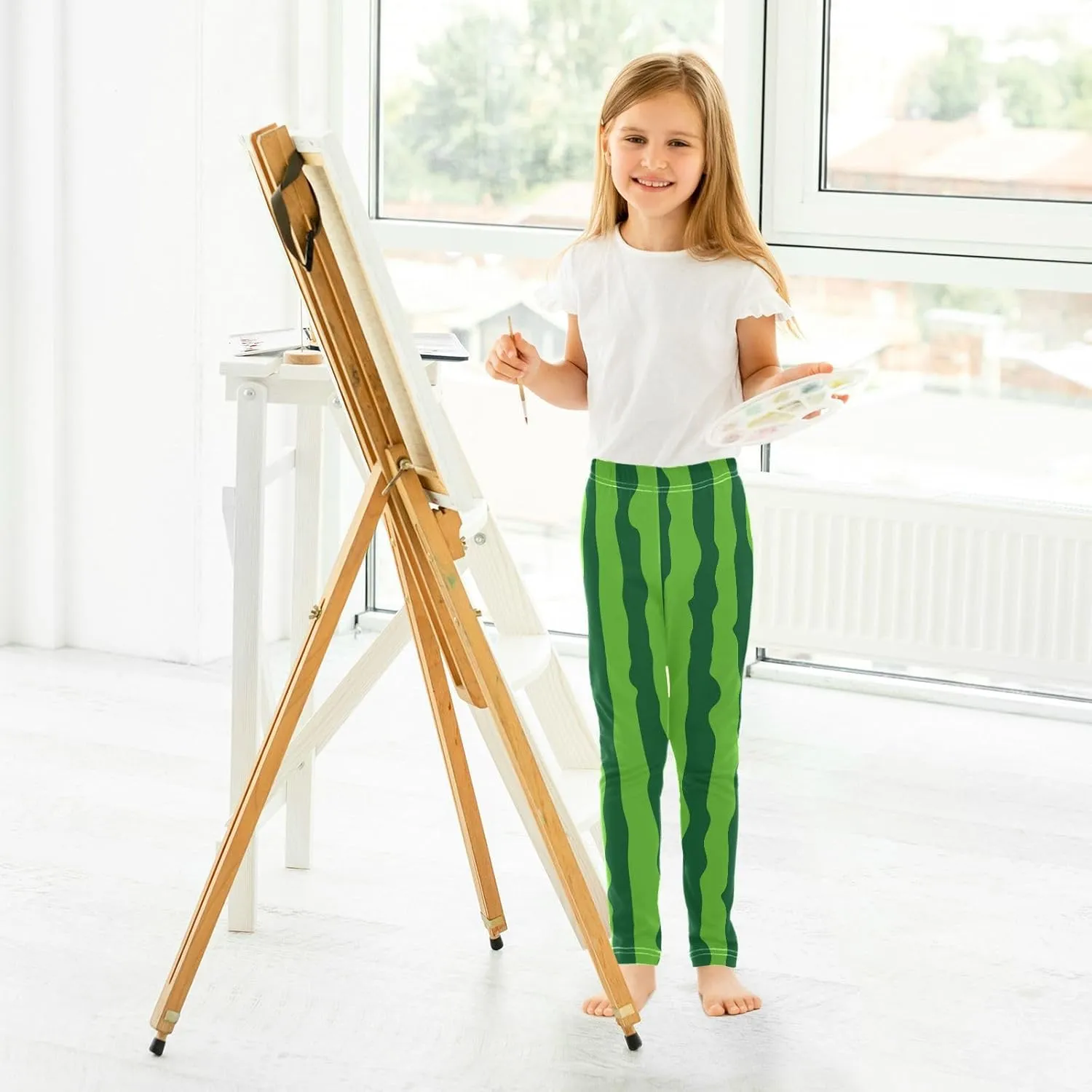 Aslsiy Girls Leggings Toddler Stretch Tights Pants Full Length Dance Yoga Pants Sleep Pants