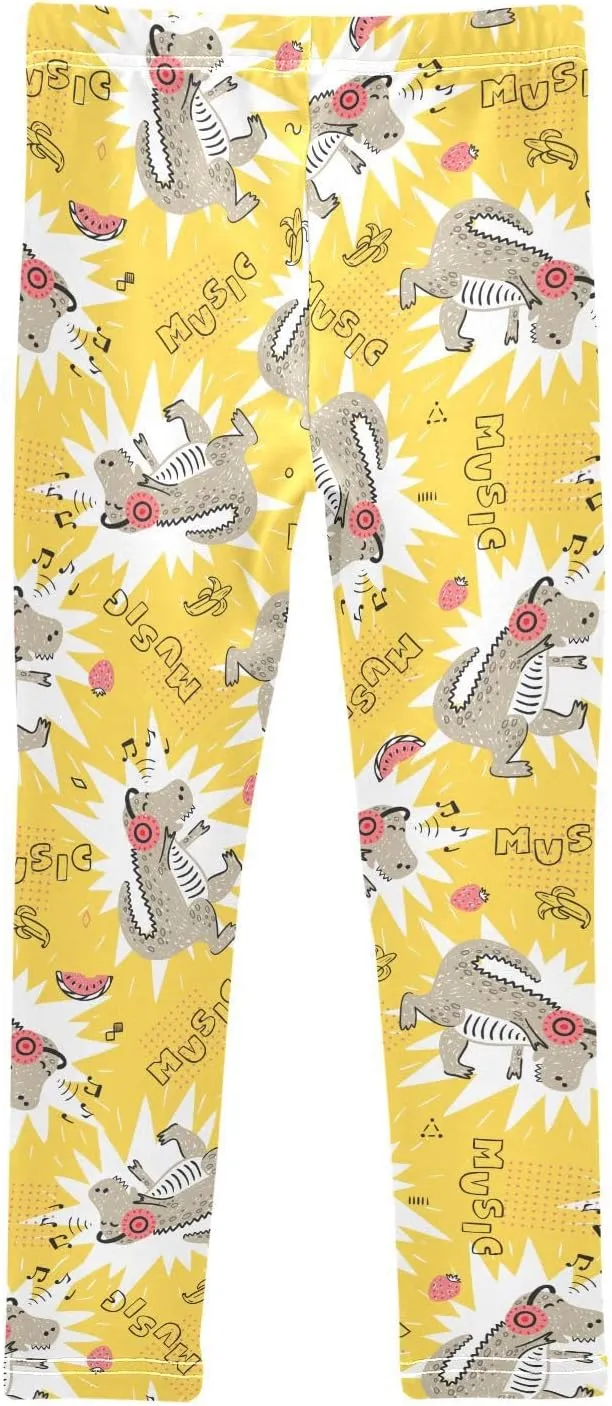 Aslsiy Girls Leggings Toddler Stretch Tights Pants Full Length Dance Yoga Pants Sleep Pants