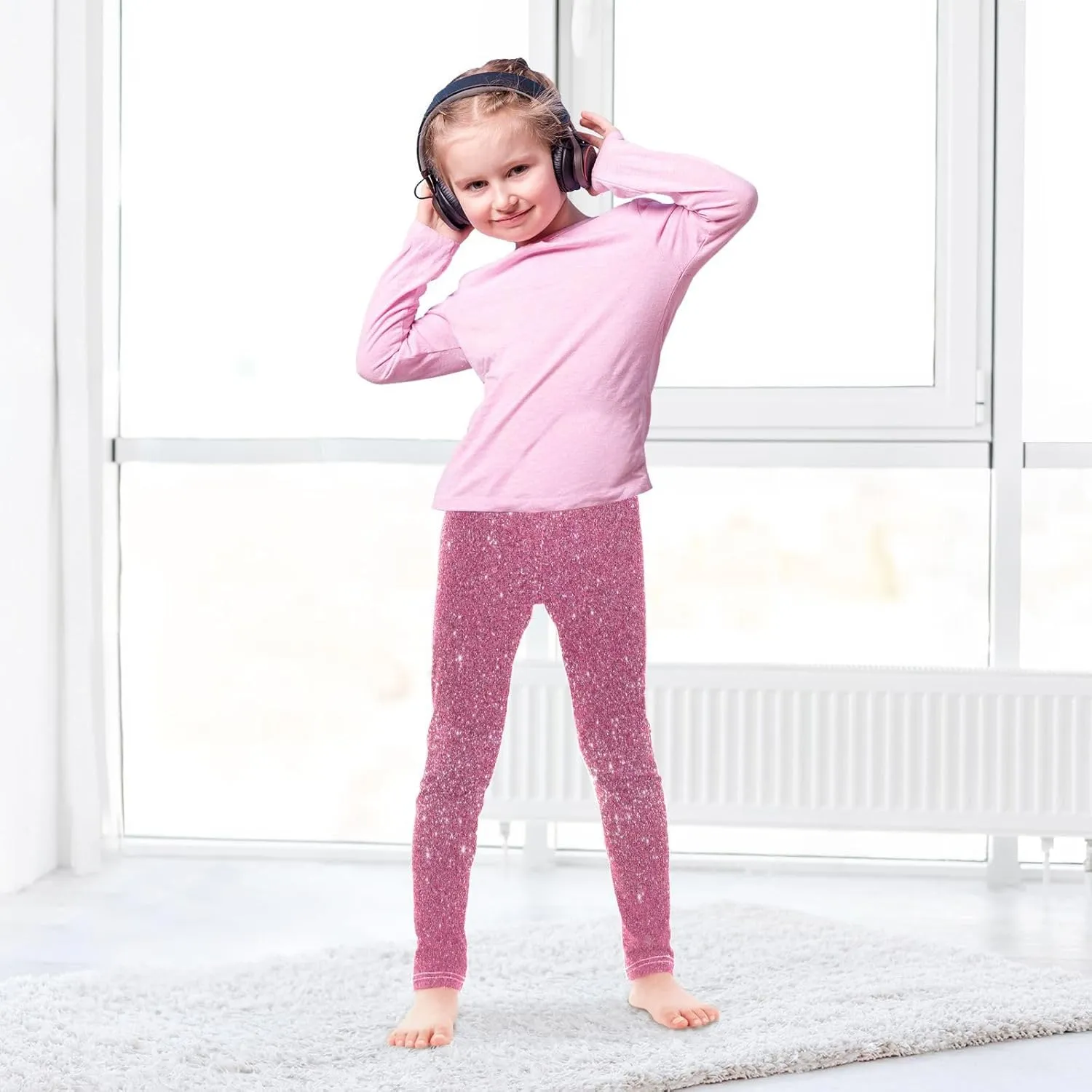 Aslsiy Girls Leggings Toddler Stretch Tights Pants Full Length Dance Yoga Pants Sleep Pants
