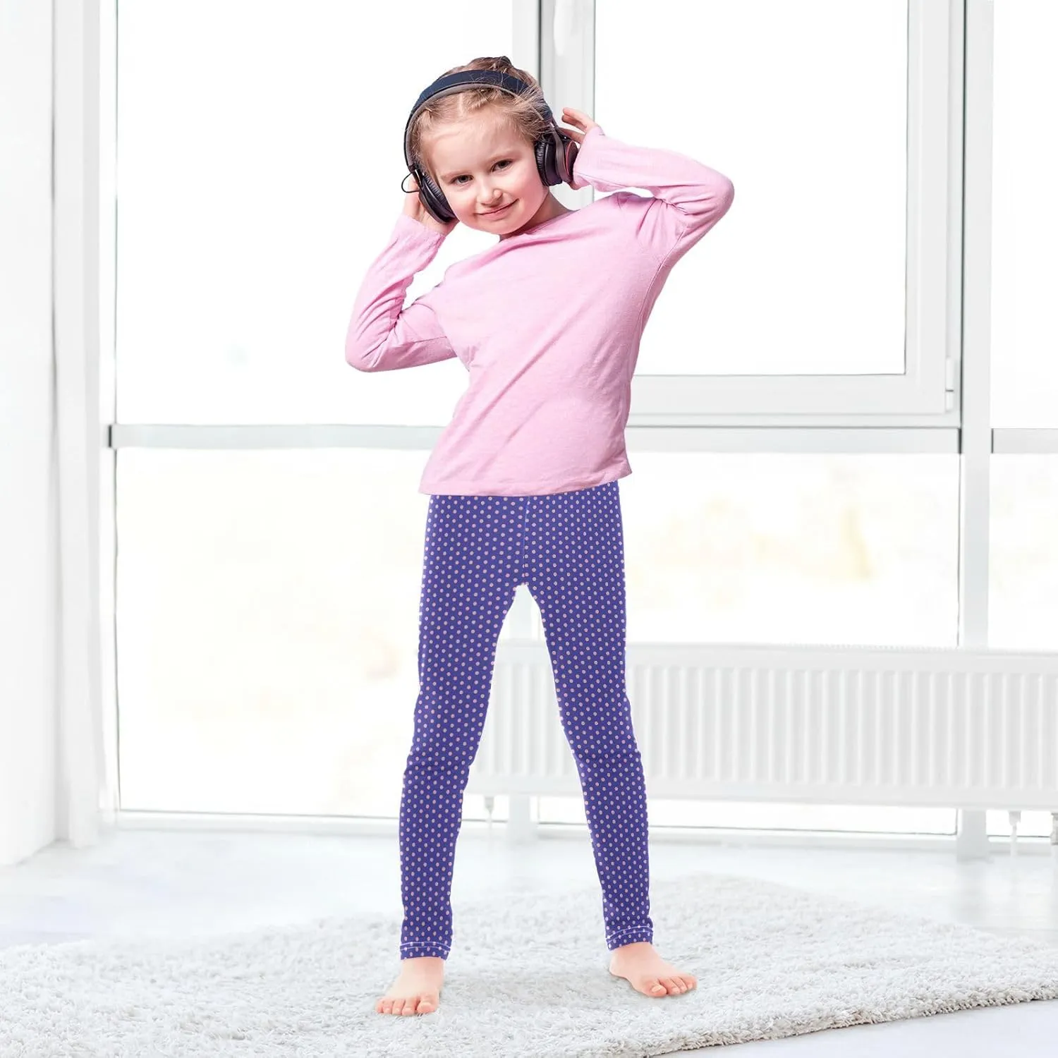 Aslsiy Girls Leggings Toddler Stretch Tights Pants Full Length Dance Yoga Pants Sleep Pants