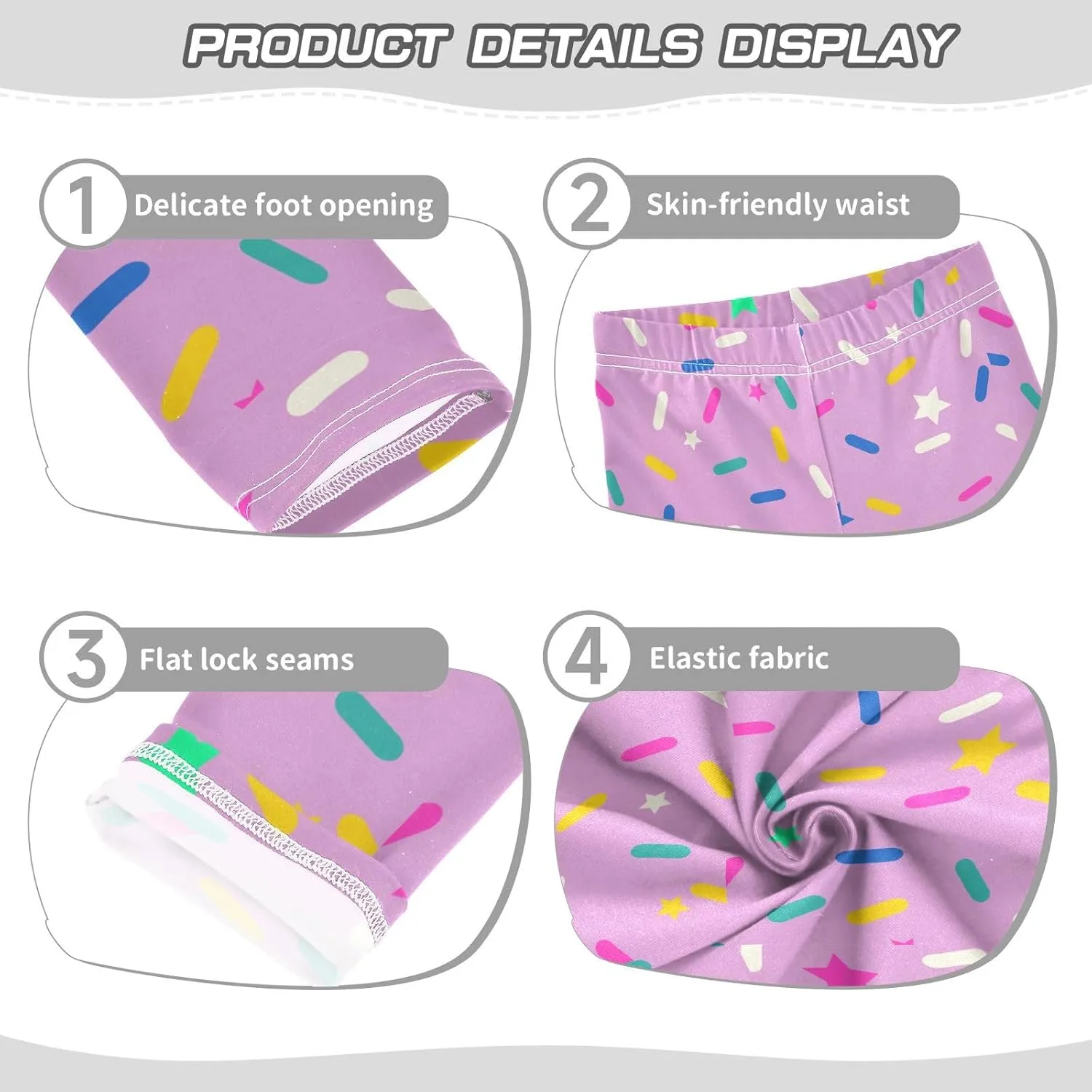 Aslsiy Girls Leggings Toddler Stretch Tights Pants Full Length Dance Yoga Pants Sleep Pants
