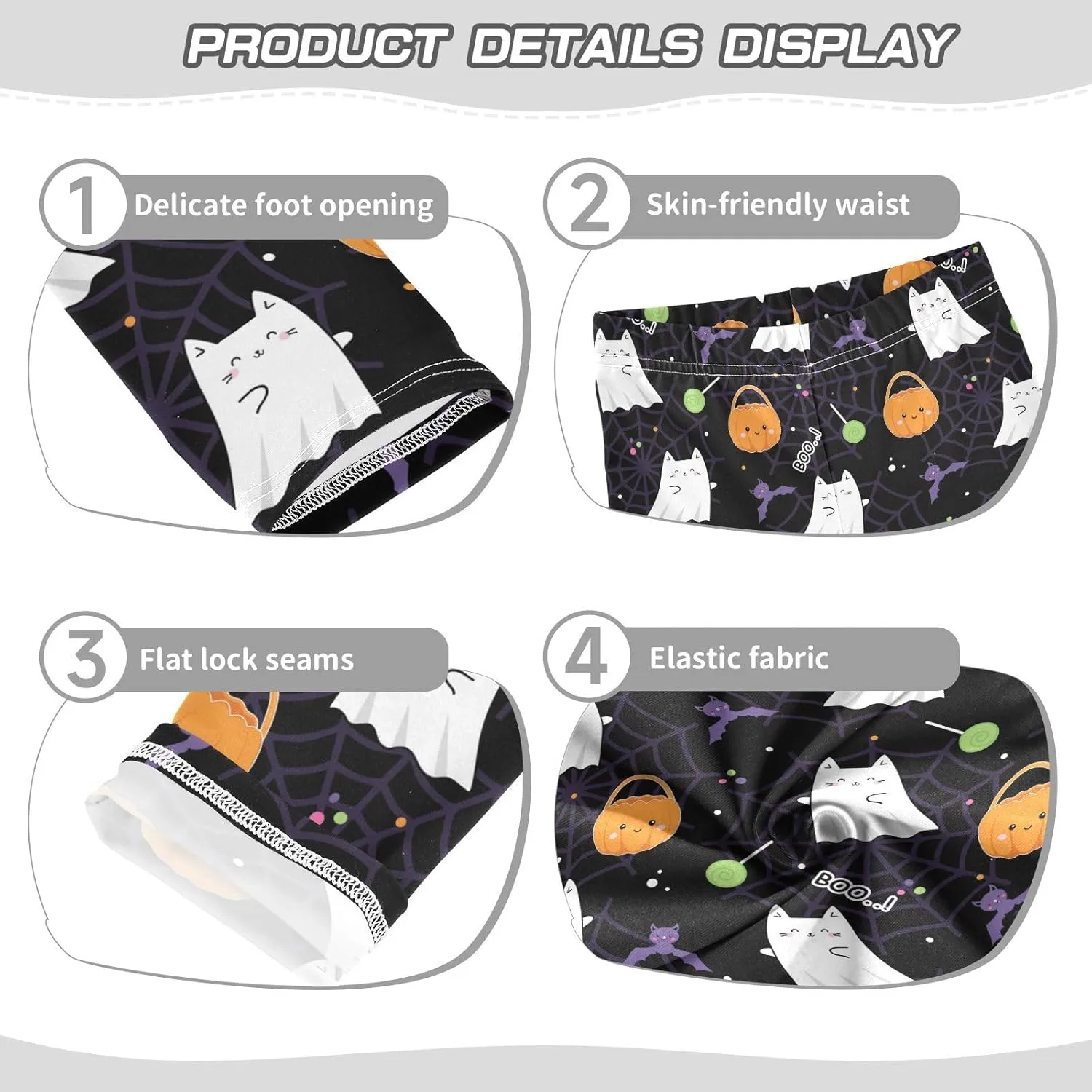 Aslsiy Girls Leggings Toddler Stretch Tights Pants Full Length Dance Yoga Pants Sleep Pants