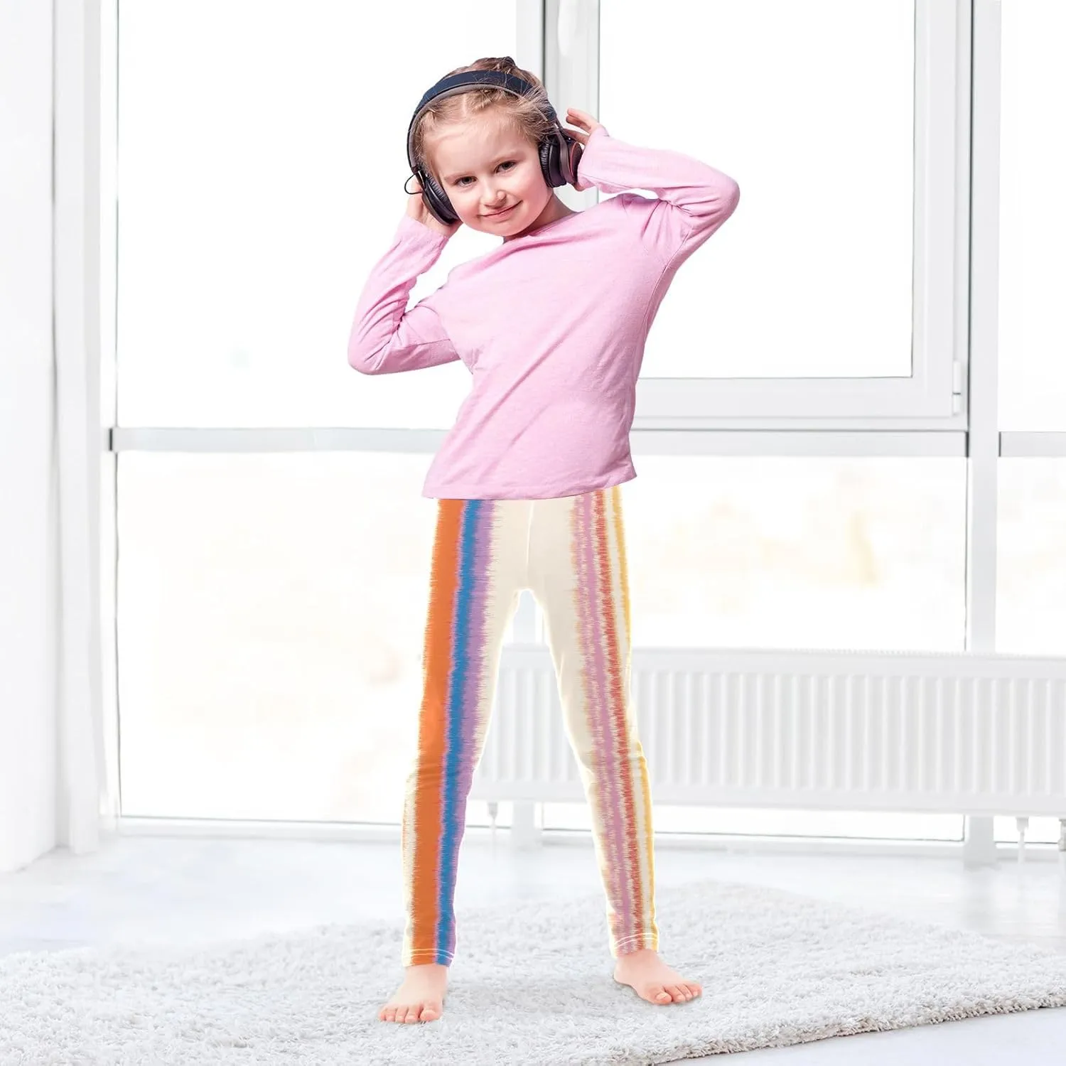 Aslsiy Girls Leggings Toddler Stretch Tights Pants Full Length Dance Yoga Pants Sleep Pants