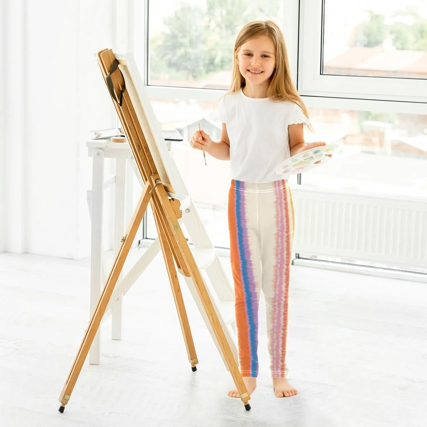 Aslsiy Girls Leggings Toddler Stretch Tights Pants Full Length Dance Yoga Pants Sleep Pants