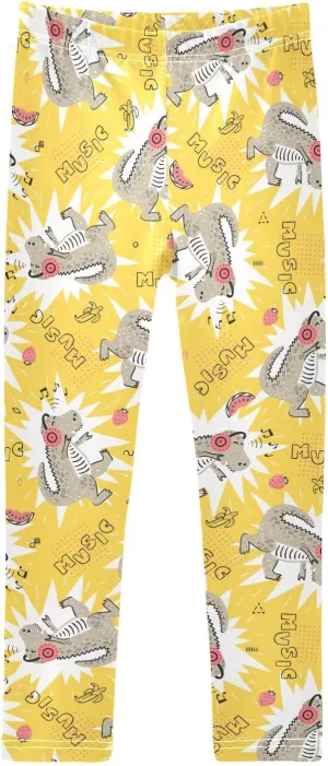 Aslsiy Girls Leggings Toddler Stretch Tights Pants Full Length Dance Yoga Pants Sleep Pants