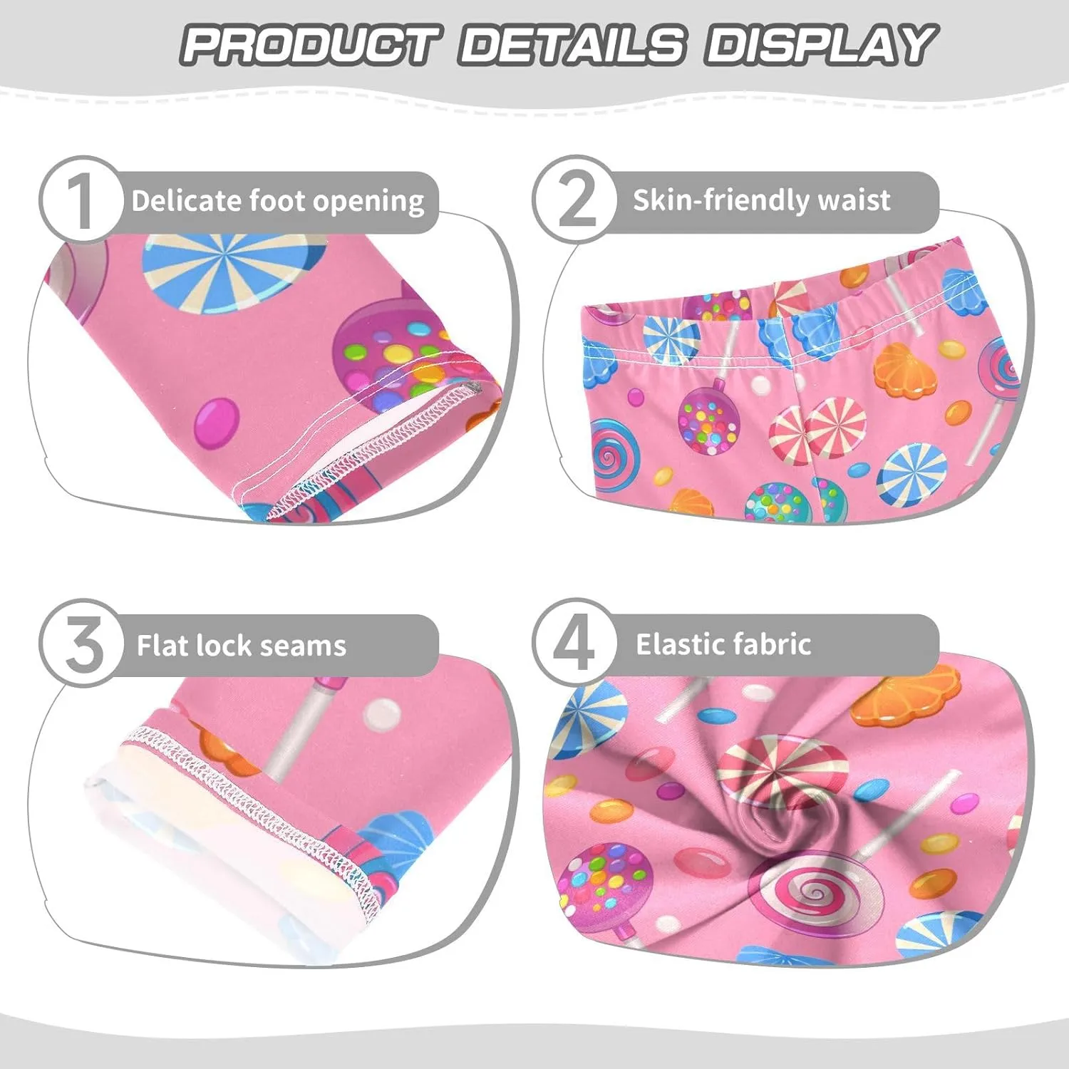 Aslsiy Girls Leggings Toddler Stretch Tights Pants Full Length Dance Yoga Pants Sleep Pants