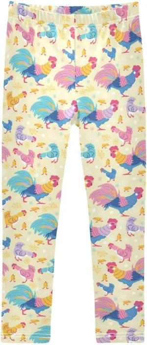Aslsiy Girls Leggings Toddler Stretch Tights Pants Full Length Dance Yoga Pants Sleep Pants