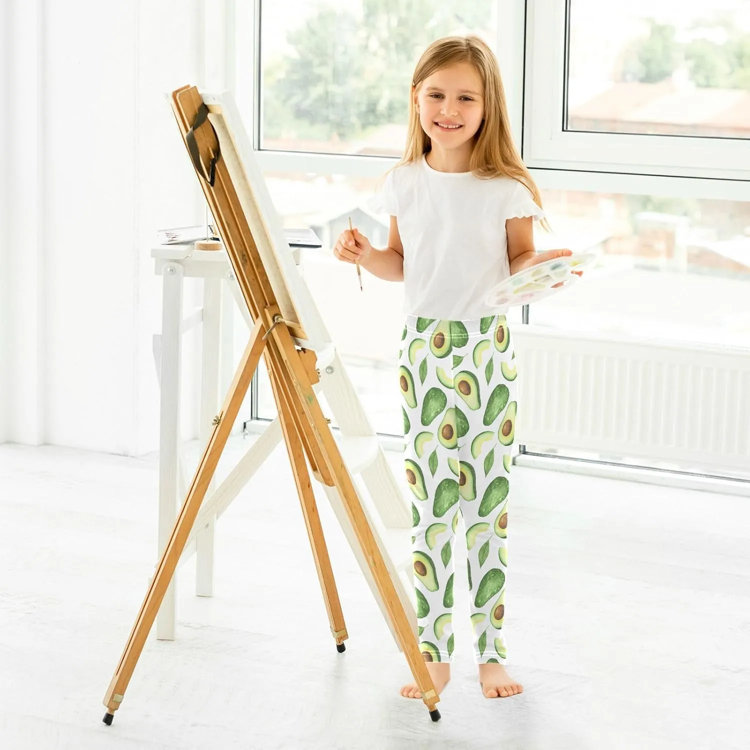 Aslsiy Girls Leggings Toddler Stretch Tights Pants Full Length Dance Yoga Pants Sleep Pants