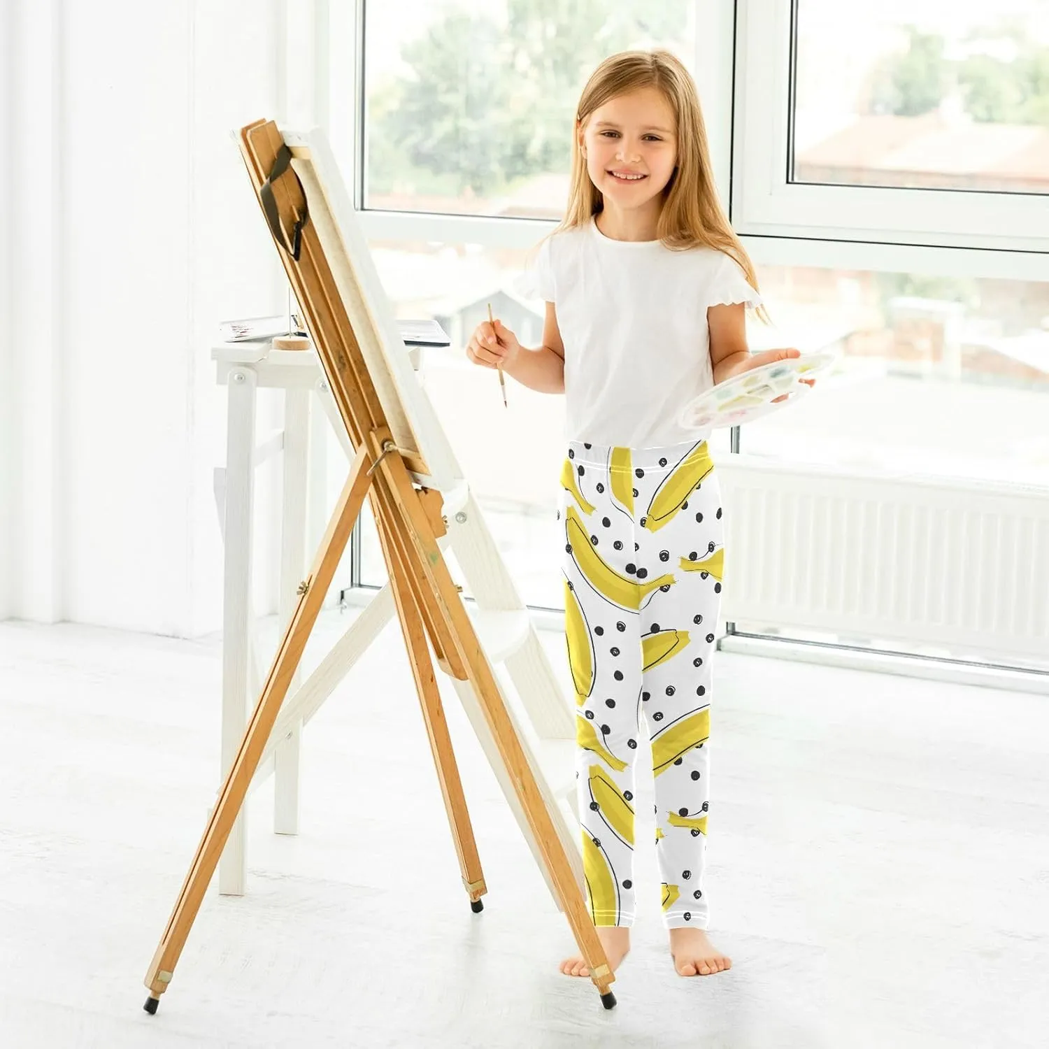 Aslsiy Girls Leggings Toddler Stretch Tights Pants Full Length Dance Yoga Pants Sleep Pants