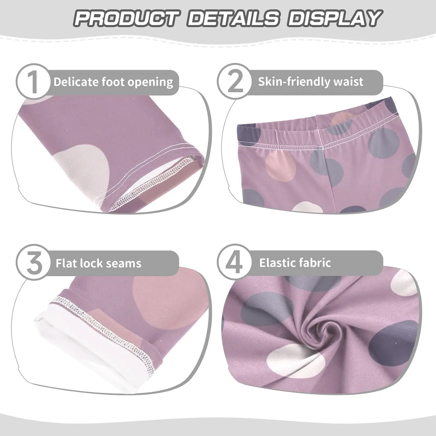 Aslsiy Girls Leggings Toddler Stretch Tights Pants Full Length Dance Yoga Pants Sleep Pants