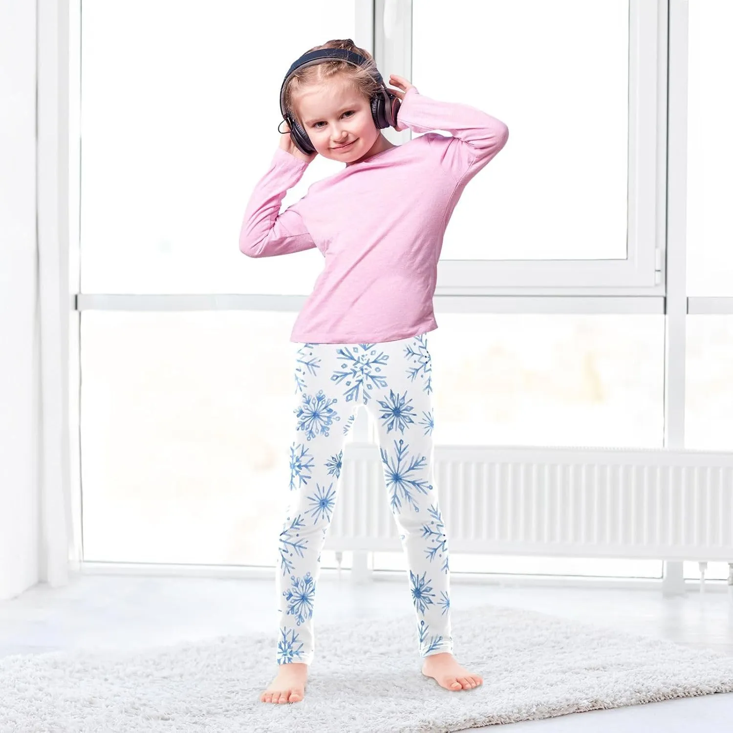 Aslsiy Girls Leggings Toddler Stretch Tights Pants Full Length Dance Yoga Pants Sleep Pants